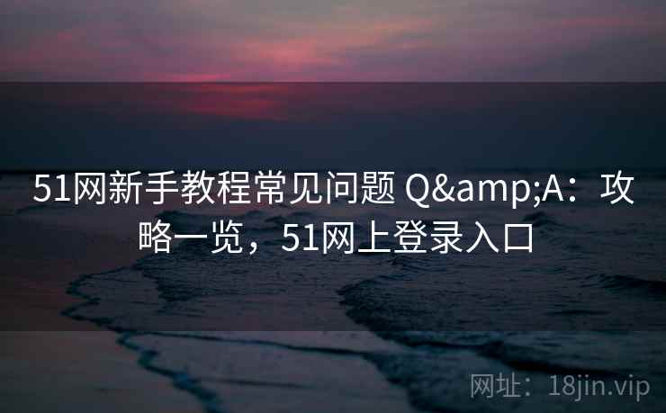 51网新手教程常见问题 Q&A：攻略一览，51网上登录入口  第1张