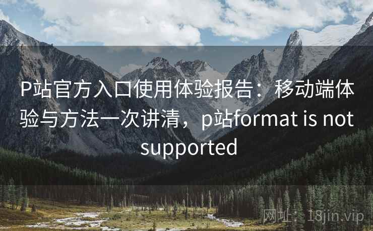 P站官方入口使用体验报告：移动端体验与方法一次讲清，p站format is not supported  第2张