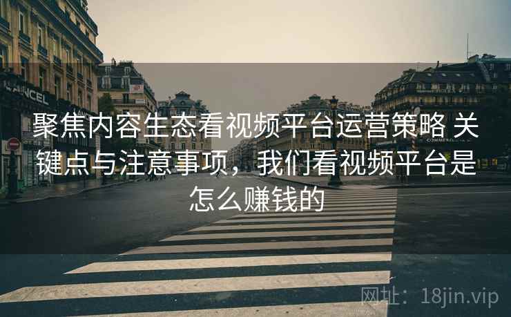 聚焦内容生态看视频平台运营策略 关键点与注意事项，我们看视频平台是怎么赚钱的  第1张