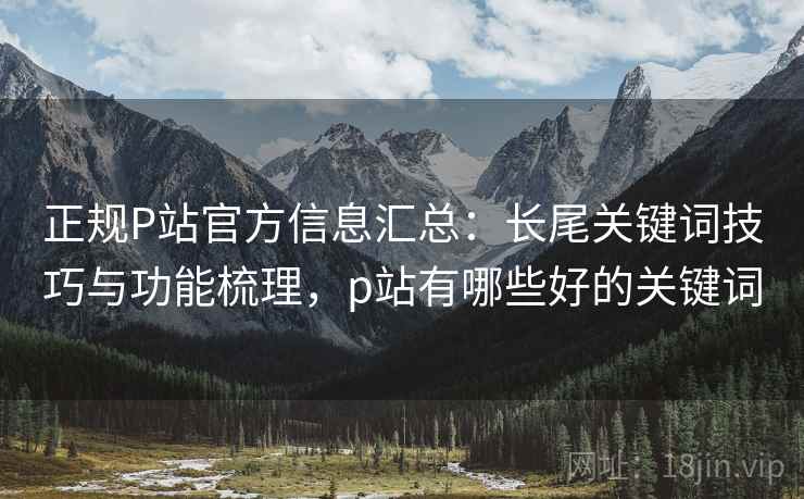 正规P站官方信息汇总：长尾关键词技巧与功能梳理，p站有哪些好的关键词  第2张