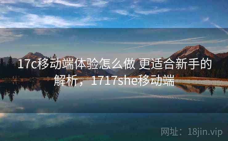 17c移动端体验怎么做 更适合新手的解析，1717she移动端  第2张