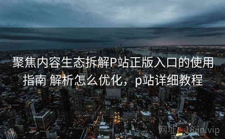 聚焦内容生态拆解P站正版入口的使用指南 解析怎么优化,p站详细教程 第2张 聚焦内容生态拆解P站正版入口的使用指南 解析怎么优化,p站详细教程 第2张