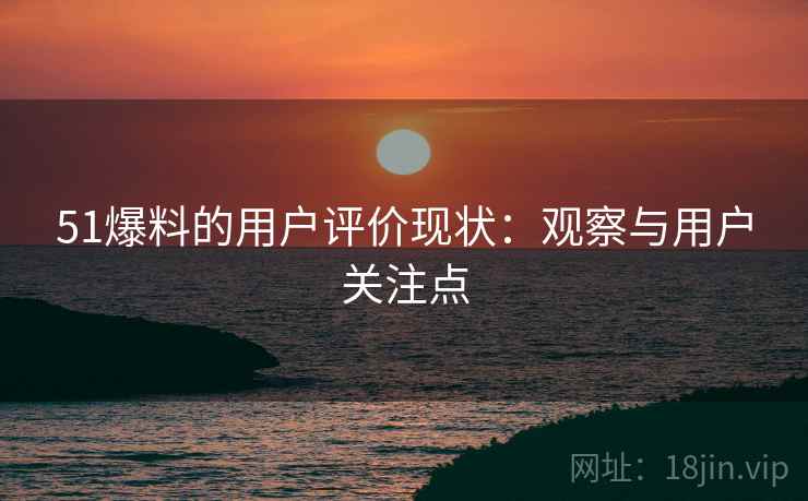 51爆料的用户评价现状：观察与用户关注点  第2张