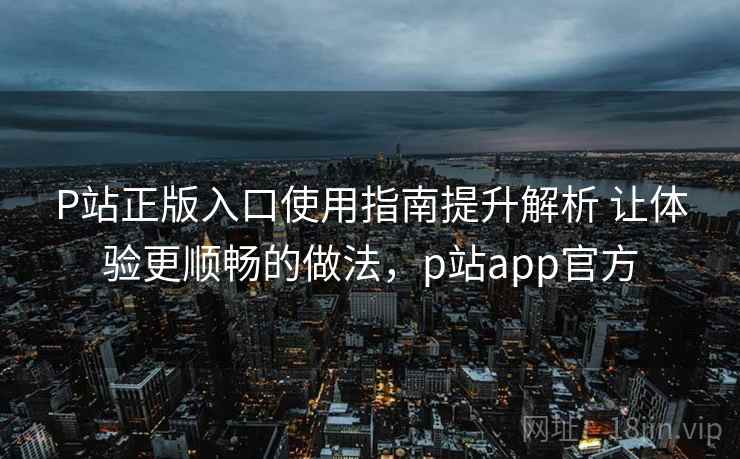 P站正版入口使用指南提升解析 让体验更顺畅的做法，p站app官方