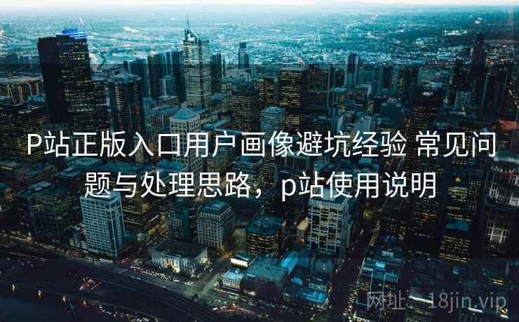 P站正版入口用户画像避坑经验 常见问题与处理思路,p站使用说明 第2张 P站正版入口用户画像避坑经验 常见问题与处理思路,p站使用说明 第2张