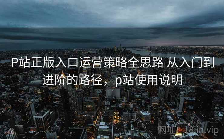 P站正版入口运营策略全思路 从入门到进阶的路径，p站使用说明