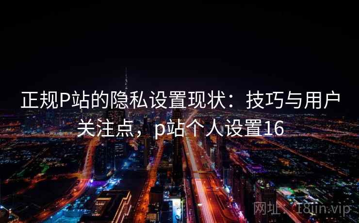 正规P站的隐私设置现状:技巧与用户关注点,p站个人设置16 第2张 正规P站的隐私设置现状:技巧与用户关注点,p站个人设置16 第2张