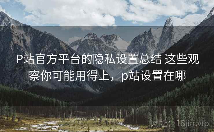 P站官方平台的隐私设置总结 这些观察你可能用得上,p站设置在哪 第2张 P站官方平台的隐私设置总结 这些观察你可能用得上,p站设置在哪 第2张