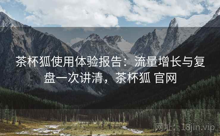 茶杯狐使用体验报告:流量增长与复盘一次讲清,茶杯狐 官网 第1张 茶杯狐使用体验报告:流量增长与复盘一次讲清,茶杯狐 官网 第1张