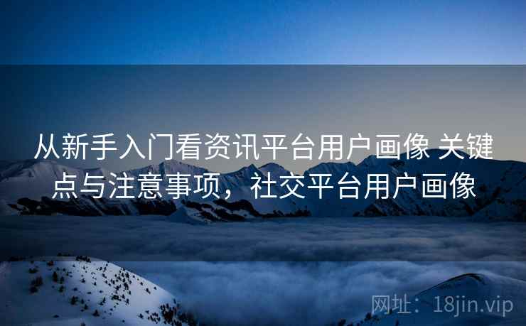 从新手入门看资讯平台用户画像 关键点与注意事项，社交平台用户画像  第2张